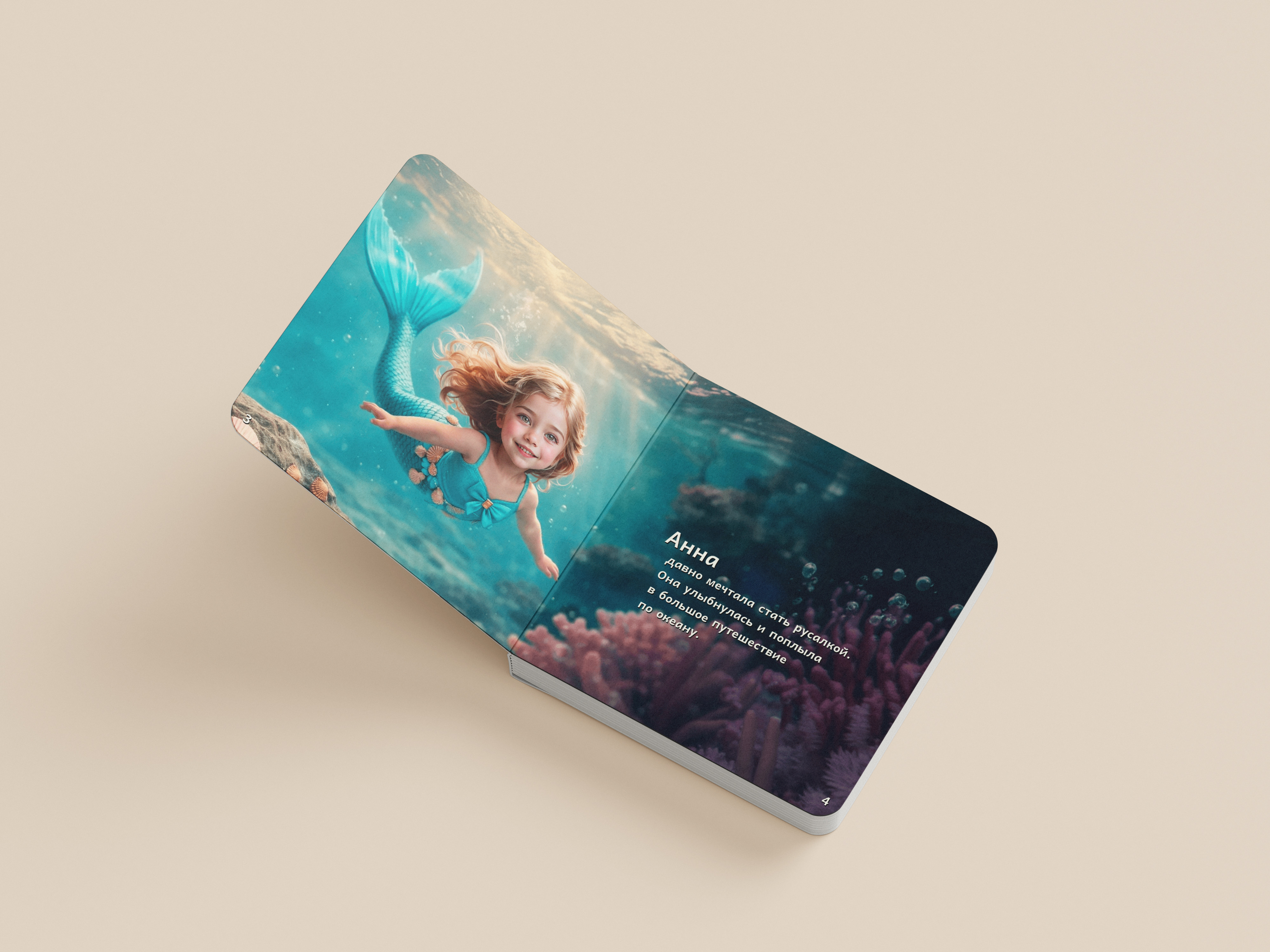 Girl and Her Underwater Friends