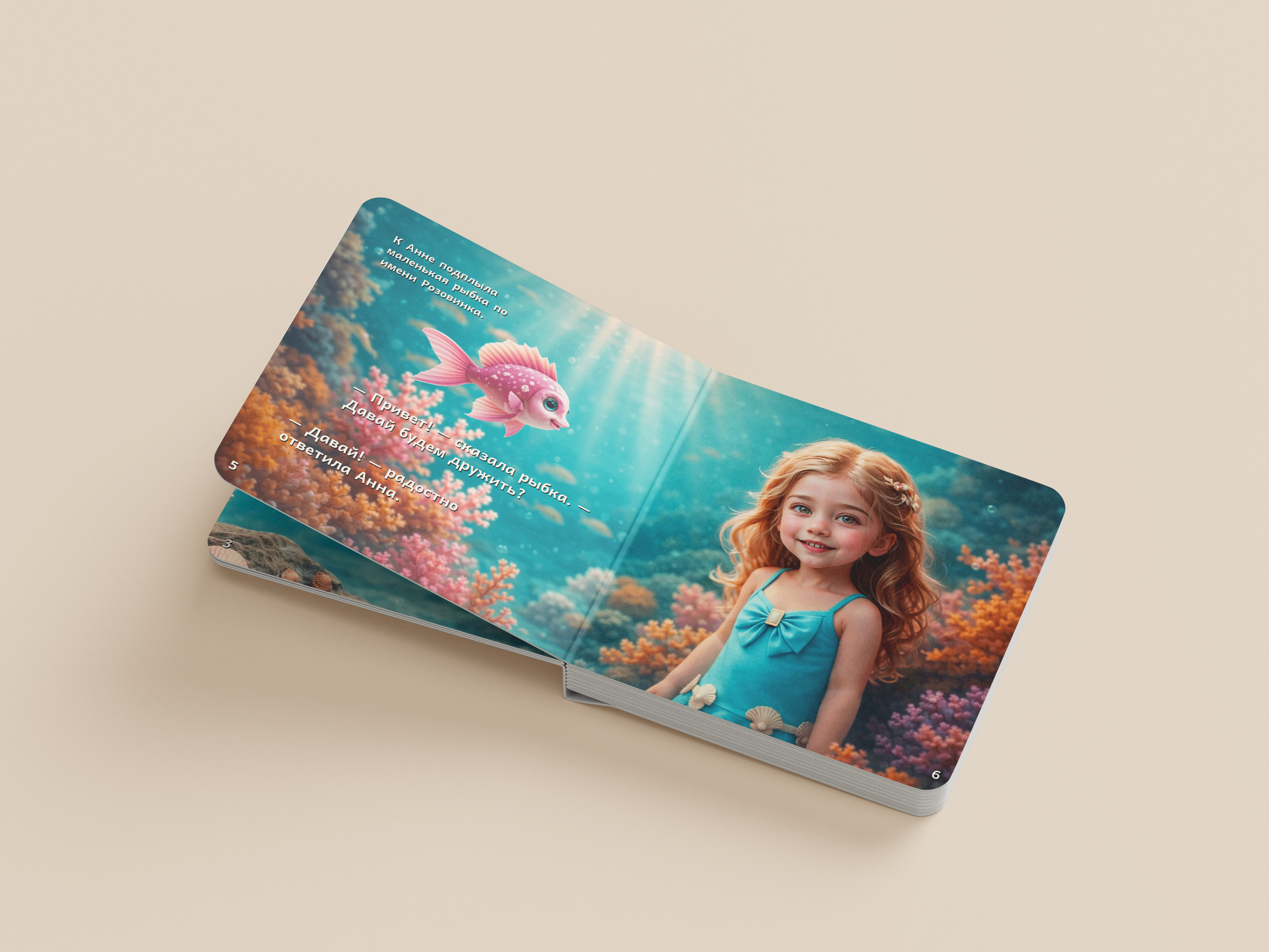 Girl and Her Underwater Friends