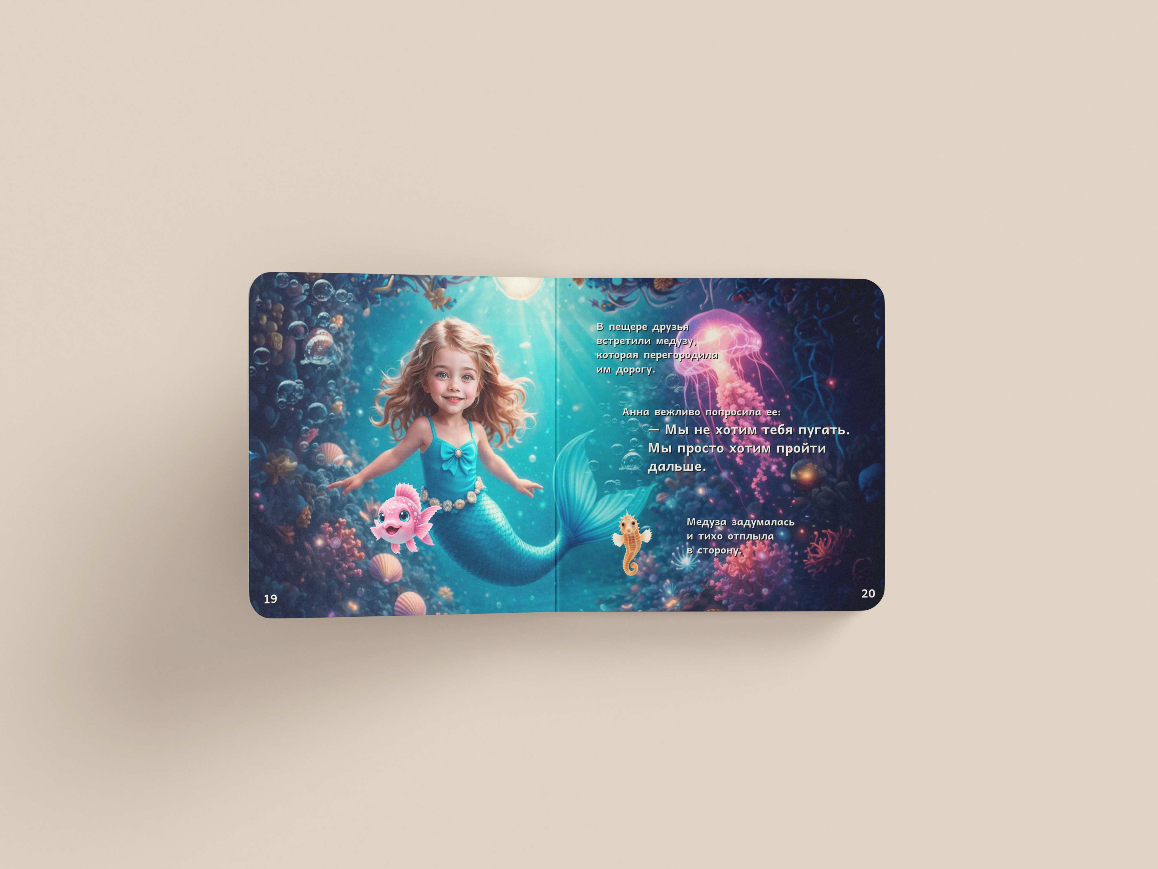 Girl and Her Underwater Friends