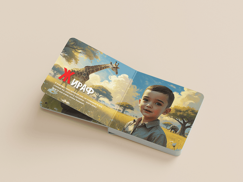 Мальчик изучает алфавит