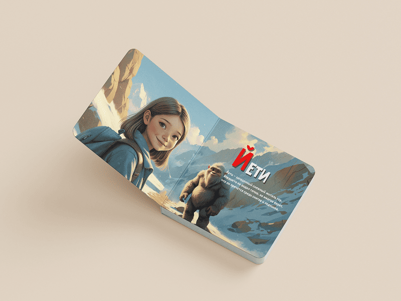 Девочка изучает алфавит