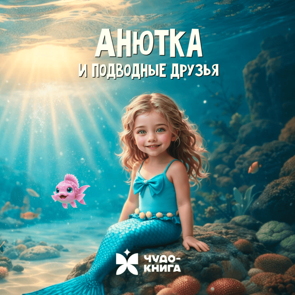 Girl and Her Underwater Friends